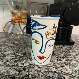 Starbucks 2016 Anniversary Crowned Siren Swarovski Crystal Lip Ceramic T…